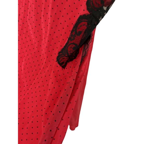 Y2K Vanity Fair M Slip Dress Lingerie Satin Lace Coquette Whimsigoth- Rare - Picture 5 of 8